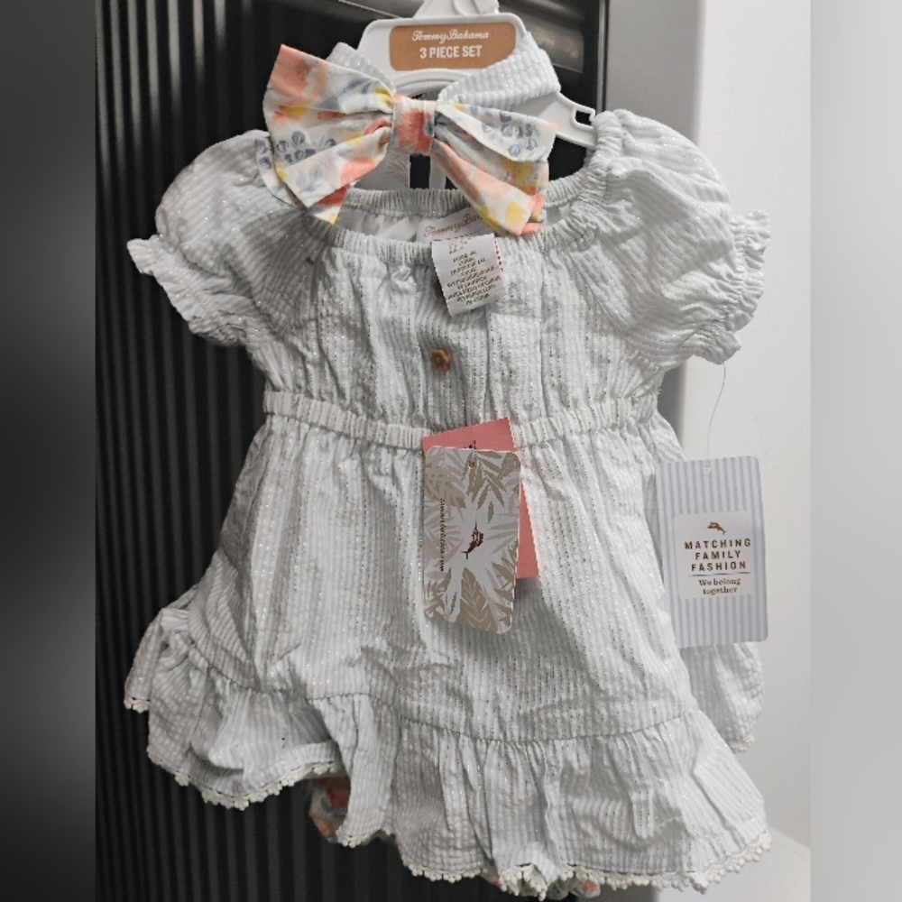 Tommy Bahama White and Multicolor Kids Matching Set